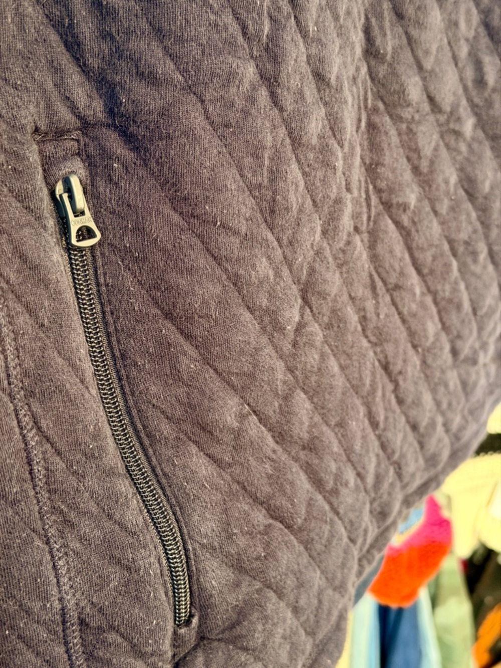 J. Crew Quilted Half-Zip Pullover - Navy Blue - Picture 4 of 9
